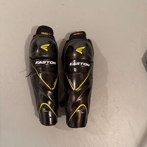 Easton Black and Yellow hockey knee guards